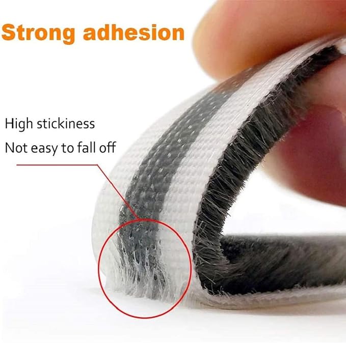 33ft Weather Stripping Brush for Sliding Windows/Doors Frame Side, Pile Self - Image 3