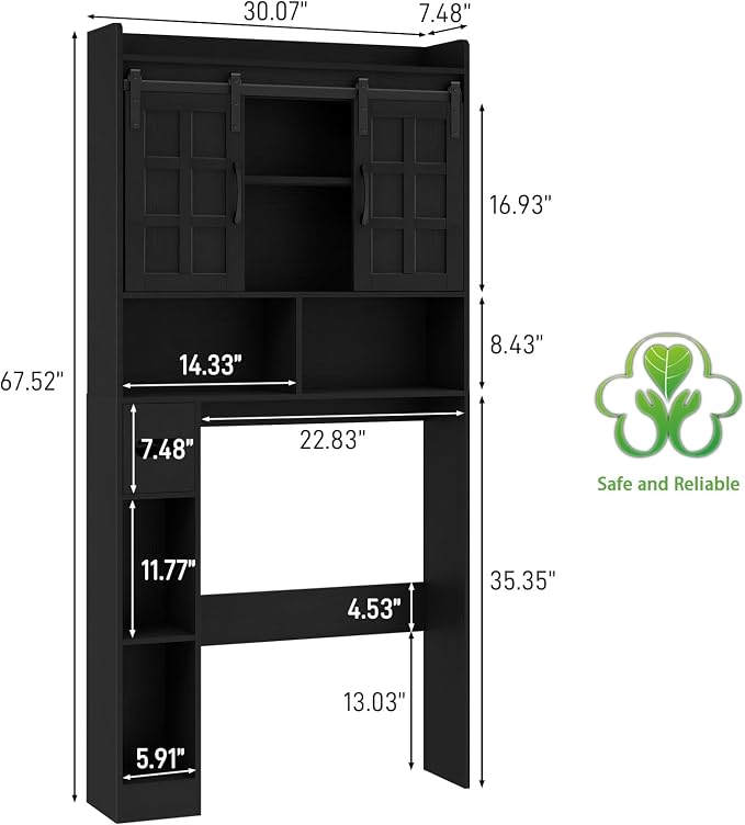 Over The Toilet Storage Cabinet, Farmhouse Storage Cabinet Over Toilet - Image 2