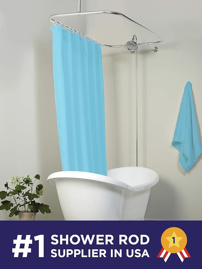 Zenna Home Rustproof Round Shower Curtain Rod - Image 2
