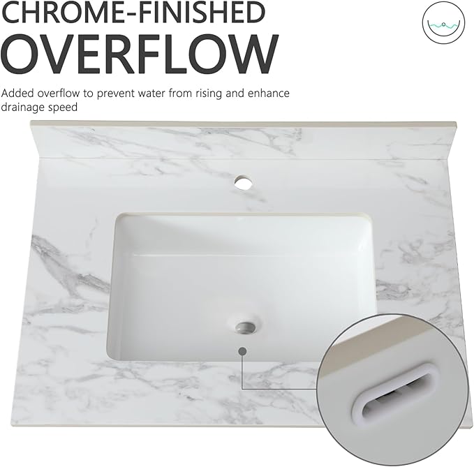 Montary 31"x 22" Bathroom Vanity Top - Image 3