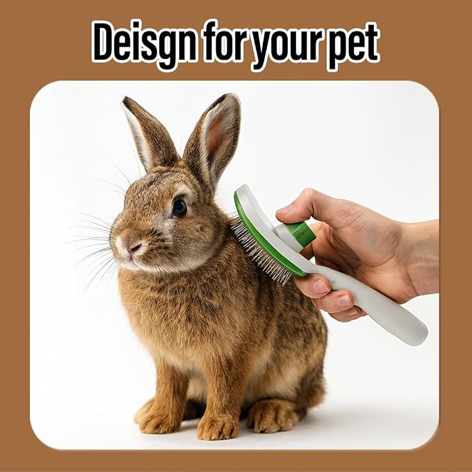2 Pcs Self Cleaning Slicker Brush & Bath Brush - Image 6