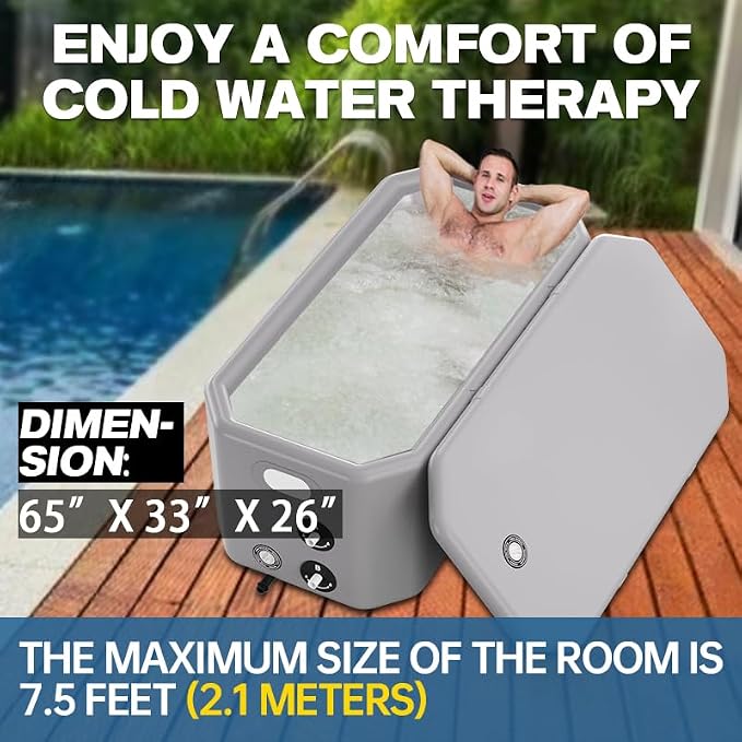 Angled Cold Plunge Tub Portable Ice Bath Tub - Image 5