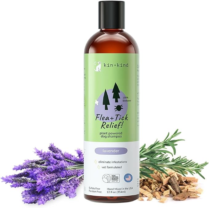 kin+kind Flea and Tick Shampoo for Dogs Vet Formulated by kinkind