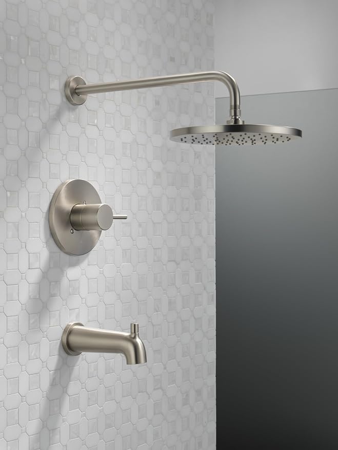 Delta Faucet Modern Raincan Round Single-Function Tub and Shower Trim Kit - Image 7