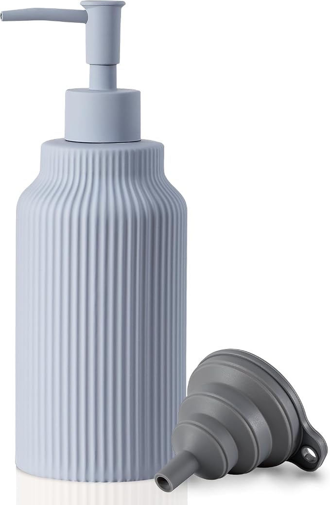 Modern Ceramic Soap Dispenser for Bathroom，14oz Ceramic Soft Touch Hand Lotion by Unknown