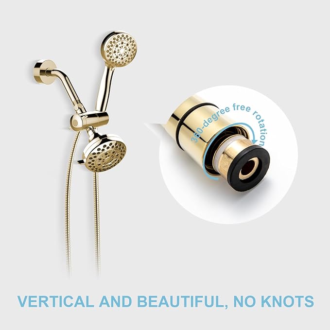 OFFO Shower Hose, 80 in Kink Free Stainless Steel Shower Hose Attachment - Image 2