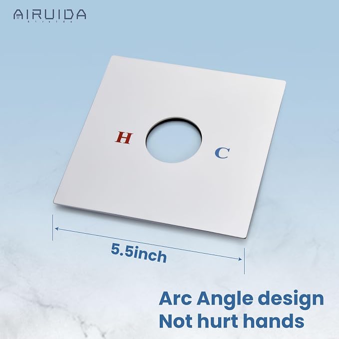 Airuida Square Single-Function Brass Faucet Shower Rough-in Valve Male Thread - Image 3