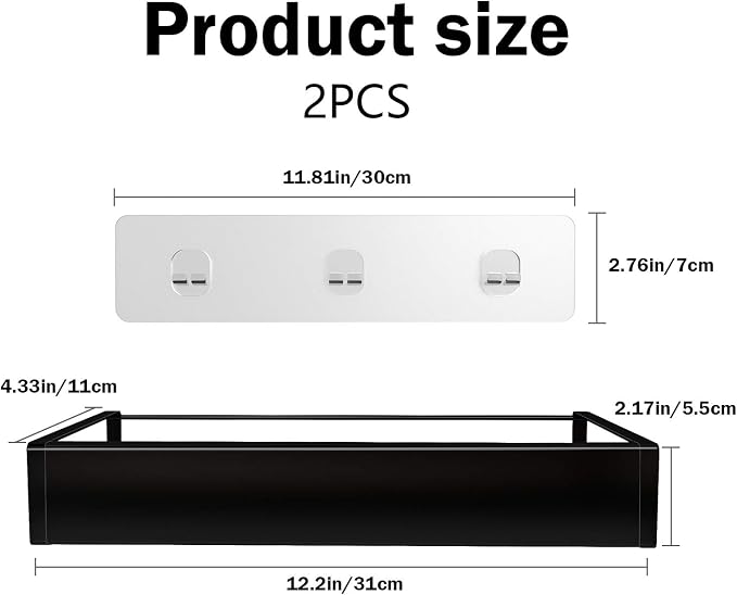 Shower Caddy, Adhesive Shower Organizer - Image 6