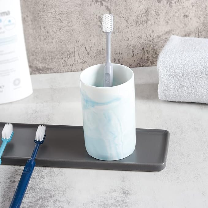 Ceramic Toothbrush Holder, Bathroom Cup, Drinking Mug, Coffee Cups, Marble - Image 6