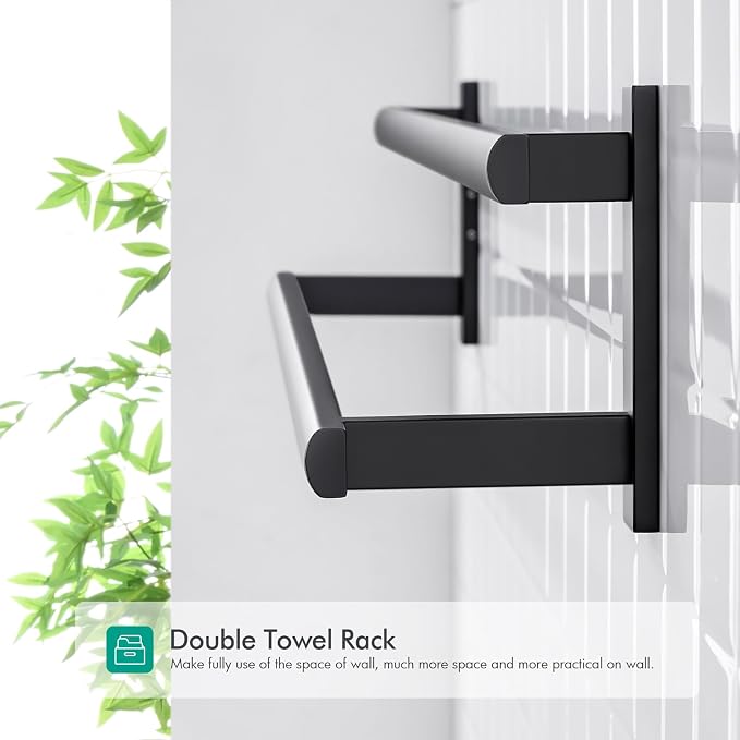 BAGNOLUX Double Towel Bar, SUS304 Towel Racks - Image 10