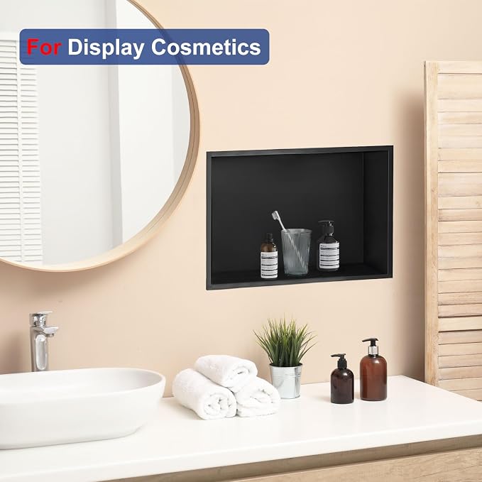 Shower Niche, Stainless Steel Elegant Bathroom Niche, No Tile Needed Recessed - Image 2