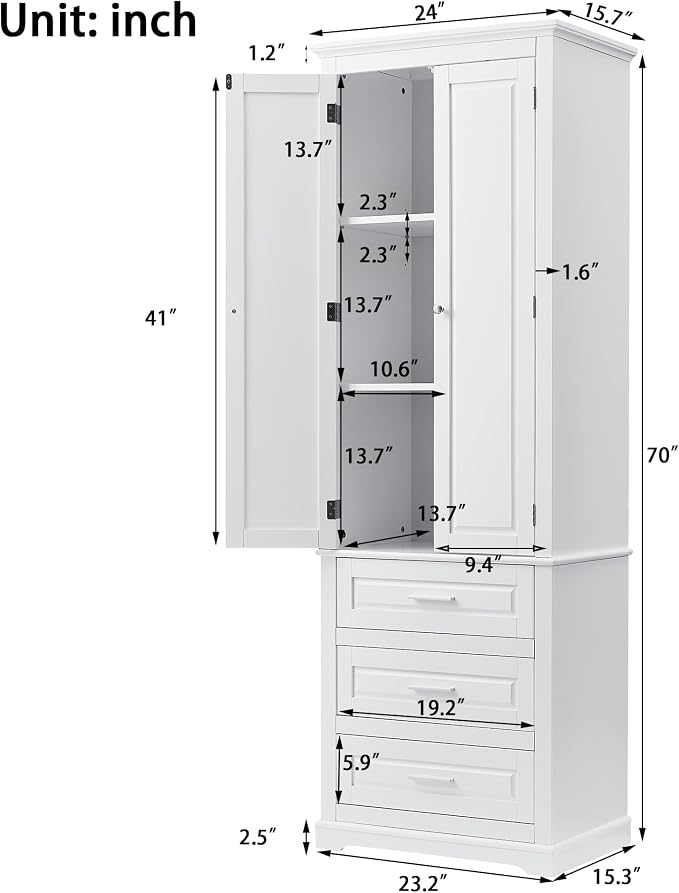 Tall Narrow Storage Cabinet - Image 2