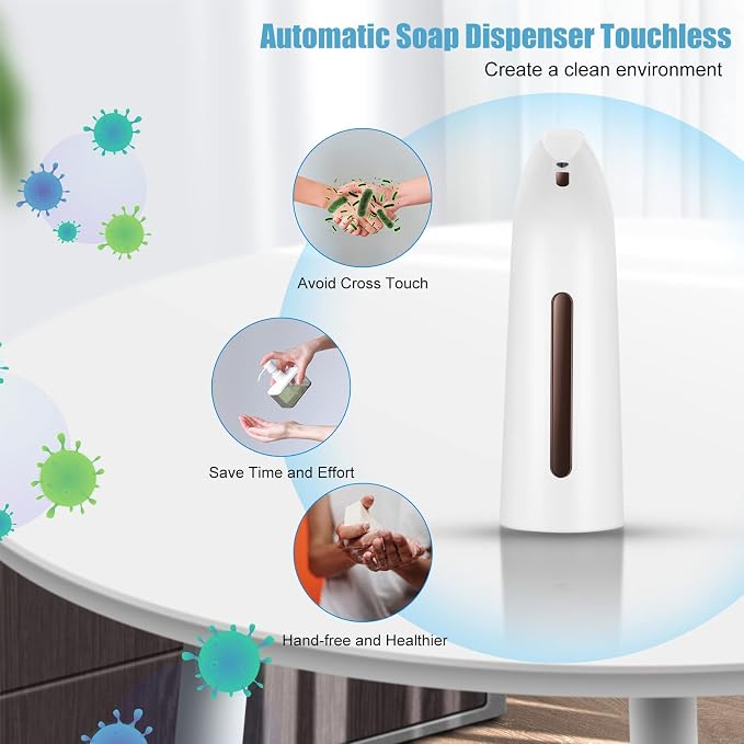 Automatic Soap Dispenser Touchless, TUMAN Pro Battery Operated Electric - Image 4