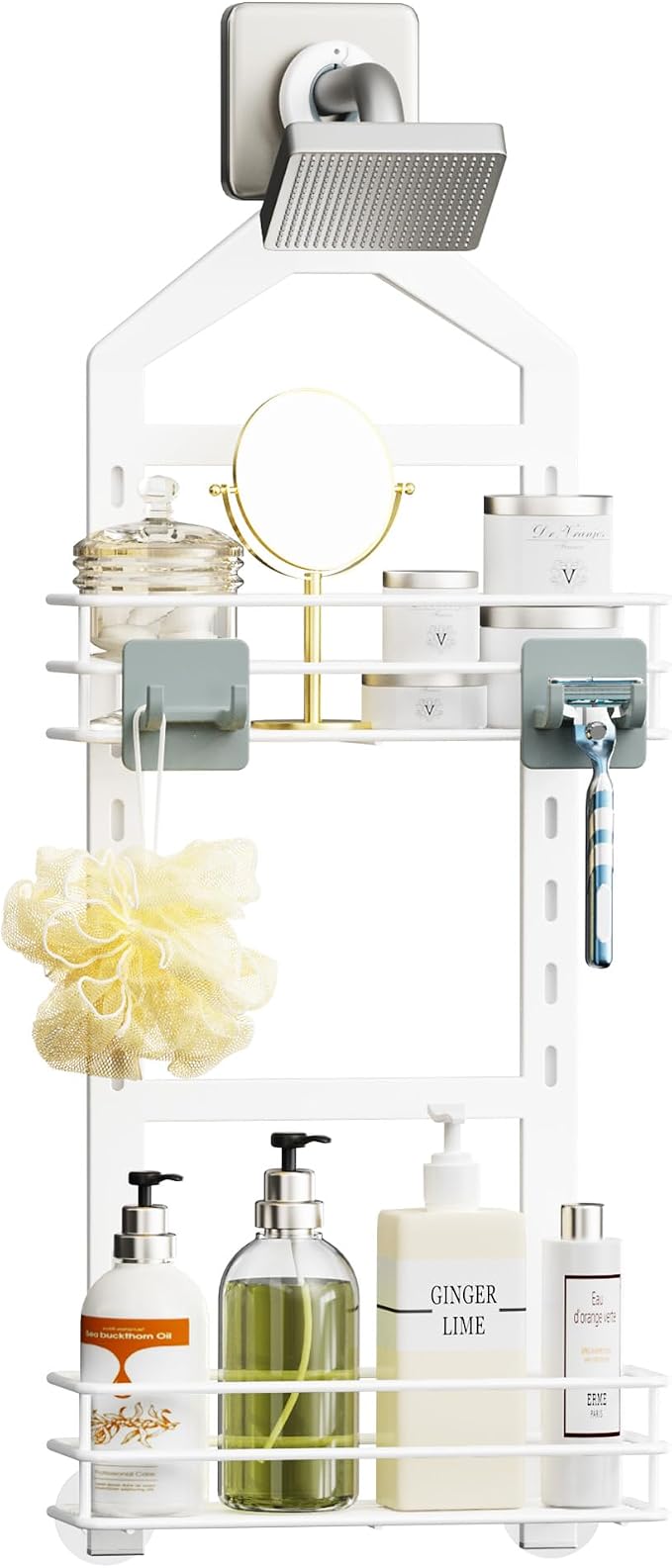 Orimade Adjustable Anti-slip Shower Caddy over Shower Head, Rustproof Bathroom by Orimade