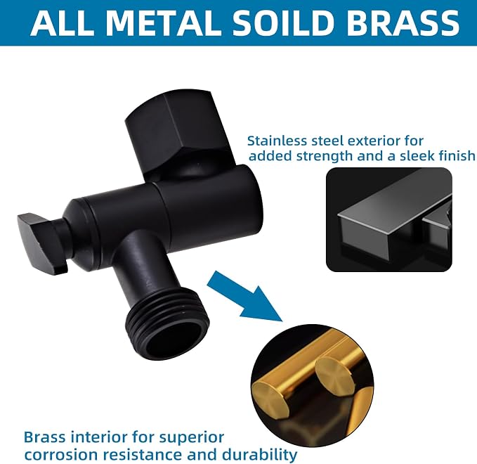 Shower Head Elbow Adapter, 360° Adjustable Stainless Steel Extension Arm - Image 6