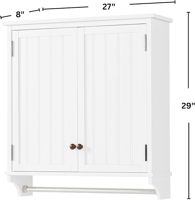 Dover 27” x 29” Wall Mounted Bathroom Storage Cabinet - Image 2