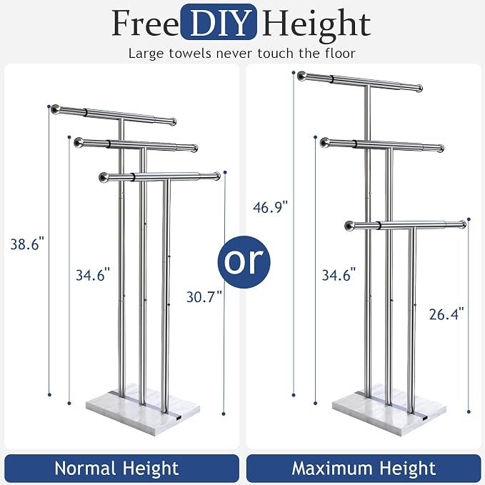 Kayfia 40" Standing Towel Rack - Image 2