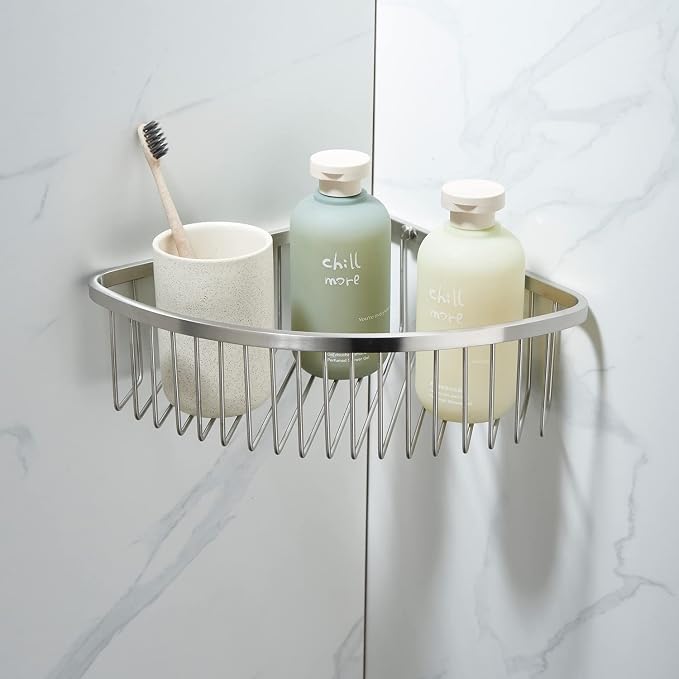 Bathroom Shower Caddy Corner Shelf Basket, Ultra Sturdy Rust-Proof Stainless by GORDEE