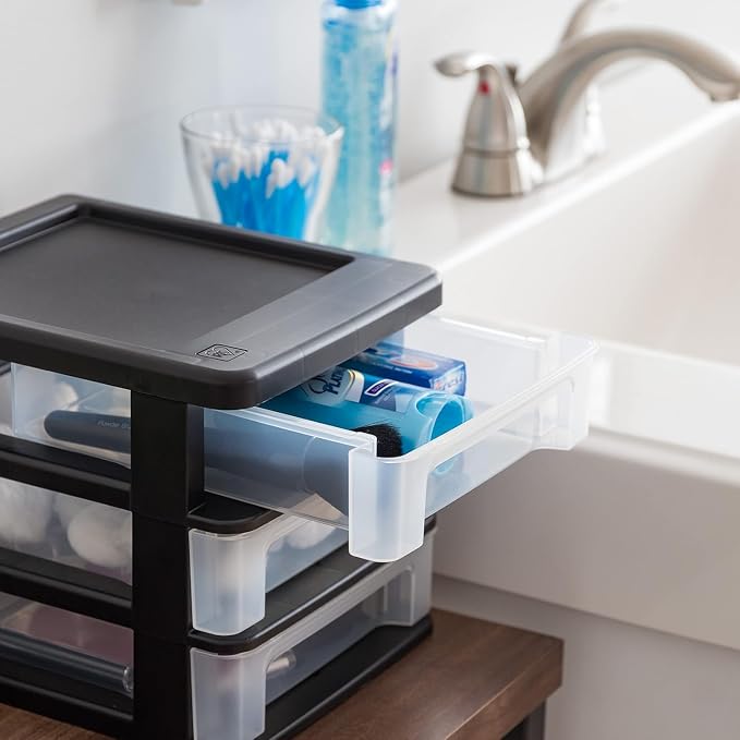 IRIS USA Small 3-Drawer Desktop Organizer, 4 Pack, - Image 6
