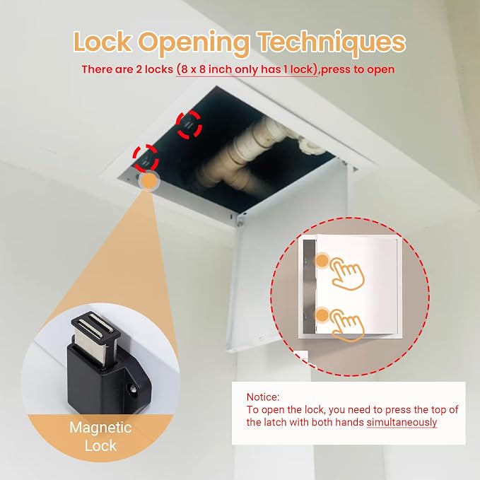 Access Doors Panel 10 x 10 inch Aluminum Alloy Access Door - Image 8