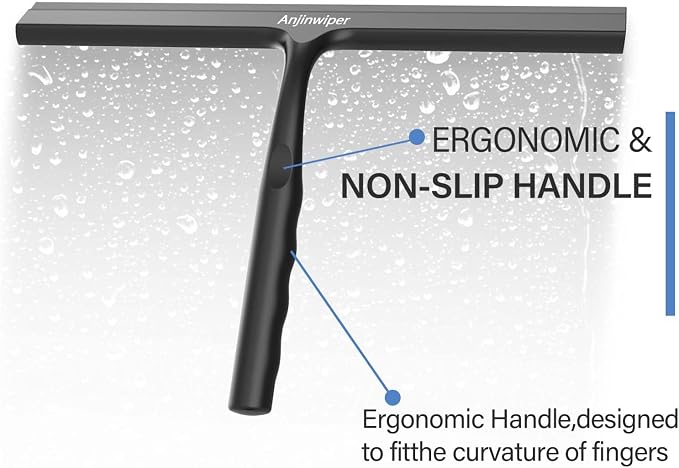 Household Squeegee for Shower Glass Doors, Silicone Shower Squeegee - Image 3