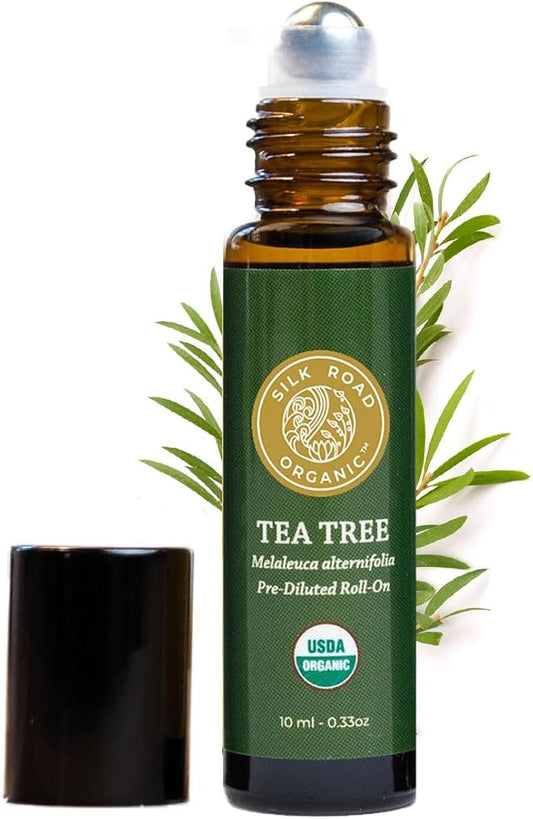 Silk Road Organic Tea Tree Essential Oil Roll On, 100% Pure USDA Certified – by SILKROADORGANIC