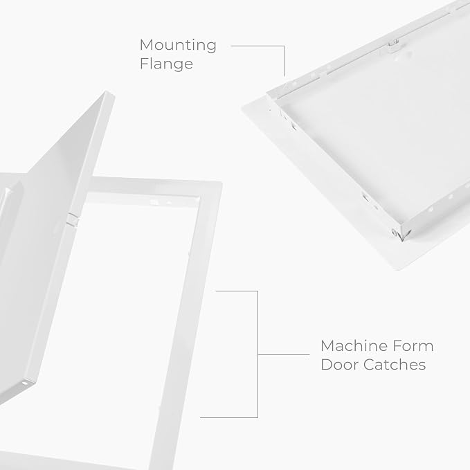 10 x 14 Inch White Rectangular Metal Plumbing Access Panel - Image 7