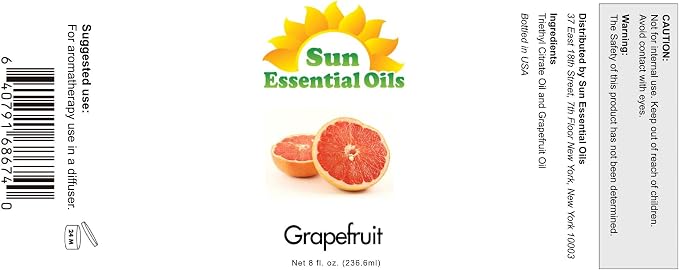 Sun Essential Oils 8oz Grapefruit Essential Oil - Image 2