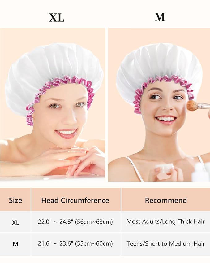 mikimini White Large Shower Cap - Image 2