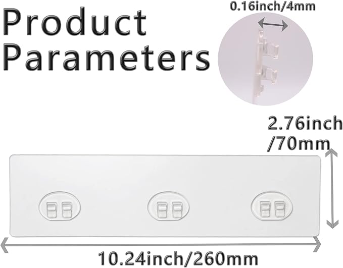 4 Pack Shower Caddy Adhesive for Replacement, Strong Transparent Adhesive for - Image 4