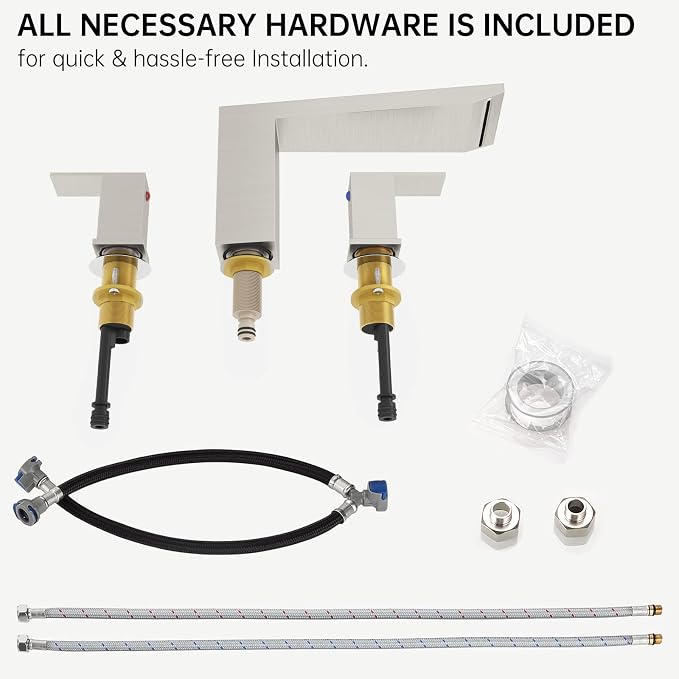 BESy Waterfall Roman Tub Faucets, Deck Mount Bathtub Faucets Set, Garden 3 - Image 7