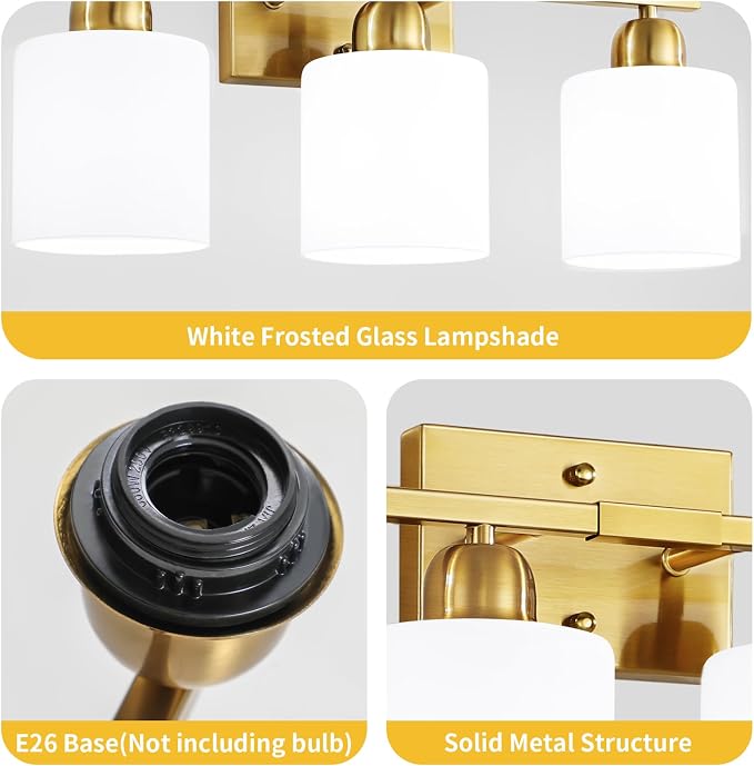 6 Light Gold Bathroom Vanity Light - Image 9