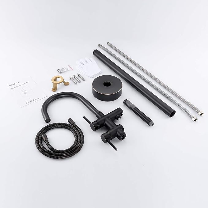 Freestanding Tub Filler Bathtub Faucet Oil Rubbed Bronze Floor Mount Brass - Image 7