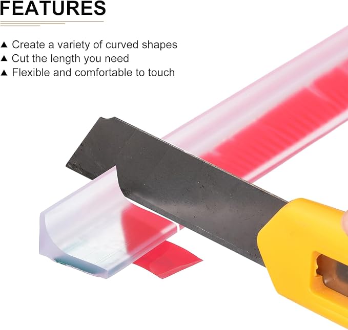 39"x0.8"x0.5" Collapsible Shower Barrier Stopper - Image 3