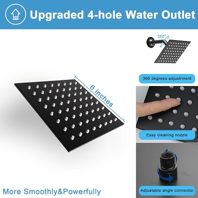 Digital Display Dual Head Shower system Rain Shower System Shower Wall Mount 10 - Image 5