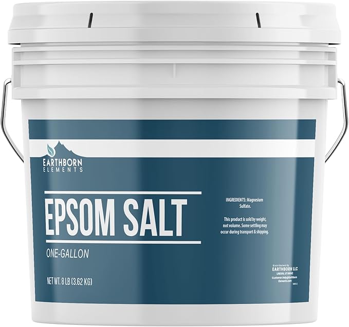 Earthborn Elements Epsom Salt, Resealable Bucket, Magnesium Sulfate Soaking by EarthbornElements