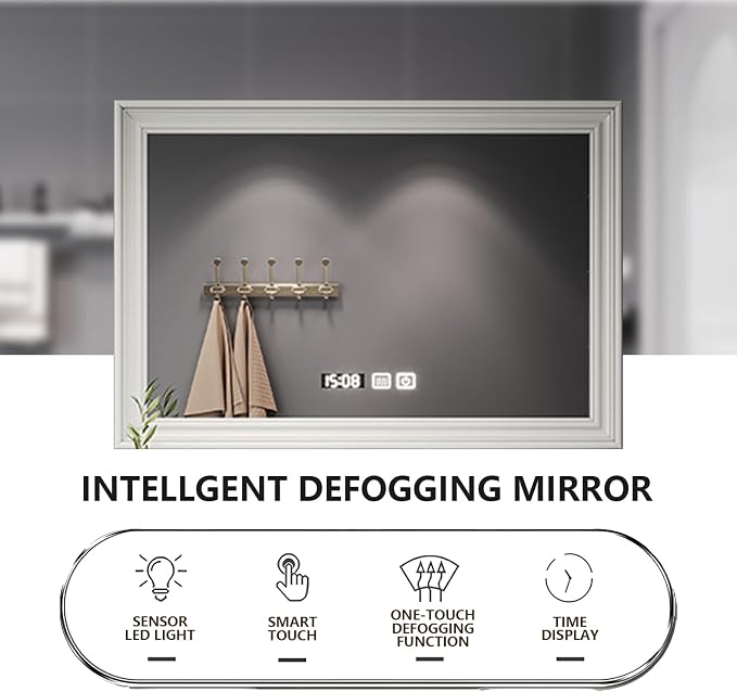 Single Bathroom Vanity with Sink, Freestanding Bathroom Vanities Includes LED - Image 3