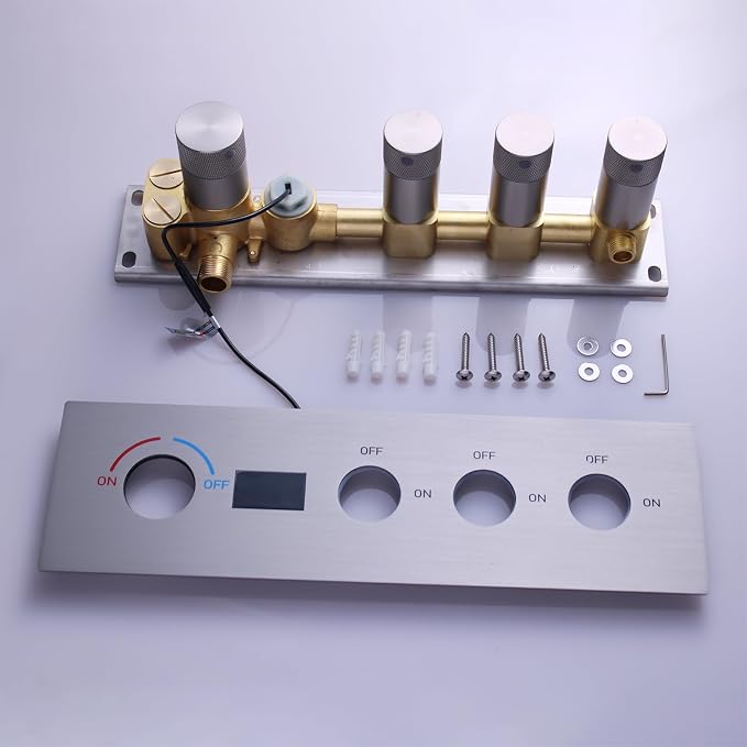 Triple Function Shower Diverter Valve Digital Display Shower Mixer Valve Kit - Image 3