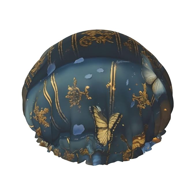 Dreamy Library, Butterfly on Book Shower Cap by ZEYARUIBO
