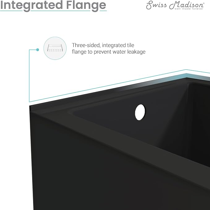 Voltaire 48" X 32" Left-Hand Drain Alcove Bathtub - Image 5