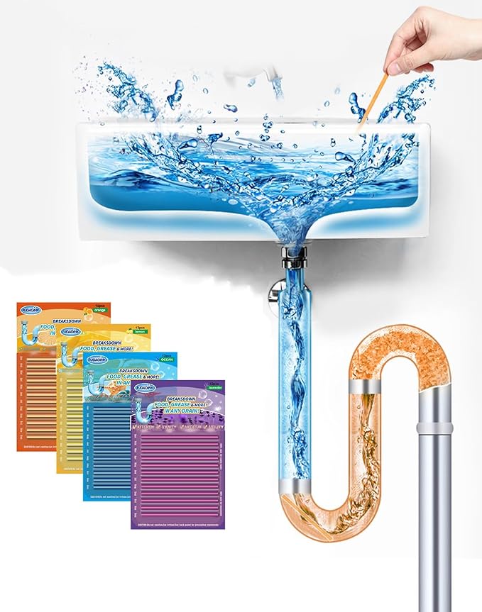 Drain Cleaner Sticks Keeps Drains and Pipes Clear and Odor As Seen On TV 4 Packs - Image 4