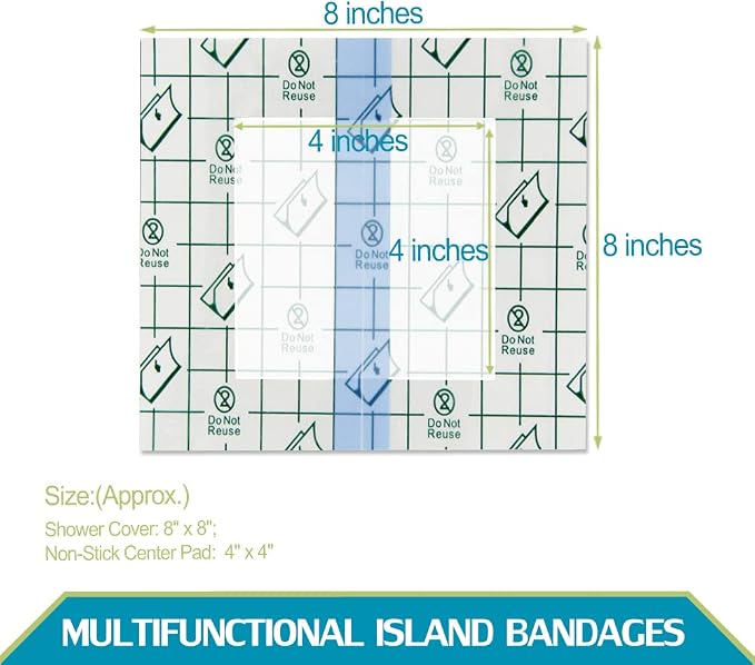 25 Pcs Waterproof PD Dialysis Catheter Wound Cover Shields Island Dressing - Image 4