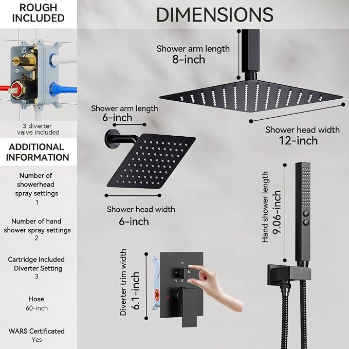 Shower Faucet Set, Can Use 2 Modes Together - Image 5