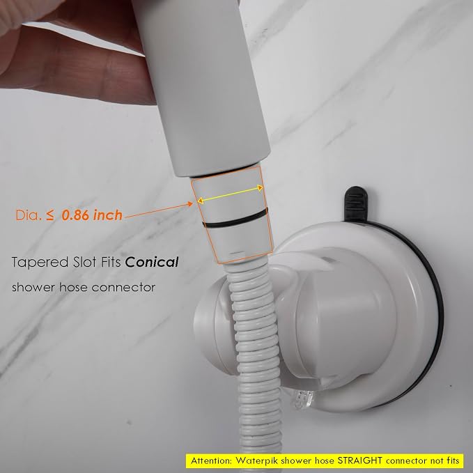 Suction Cup Hand held Shower Head Holder- 4 Angles Adjustable -Reusable - Image 5