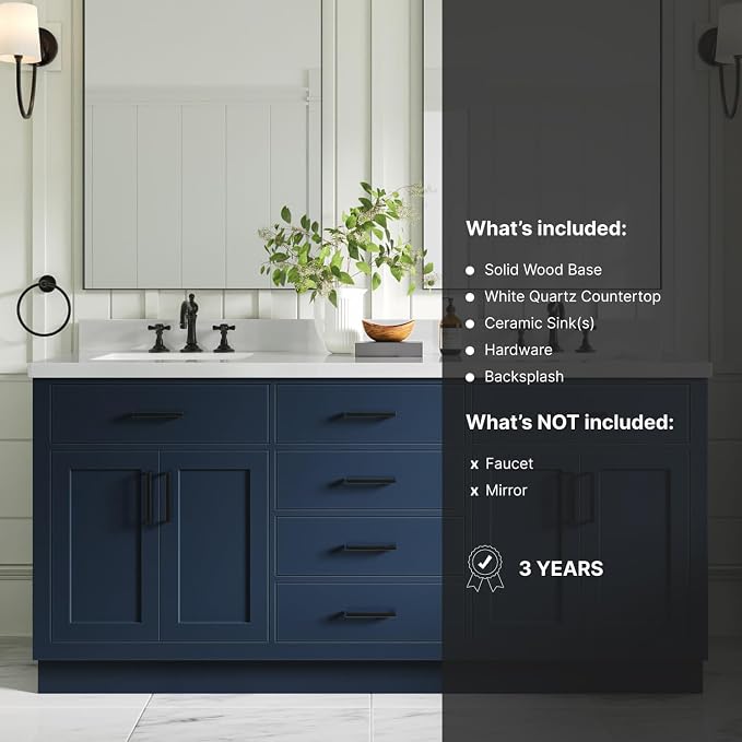 ARIEL Double Vanity 73" Midnight Blue - Image 5