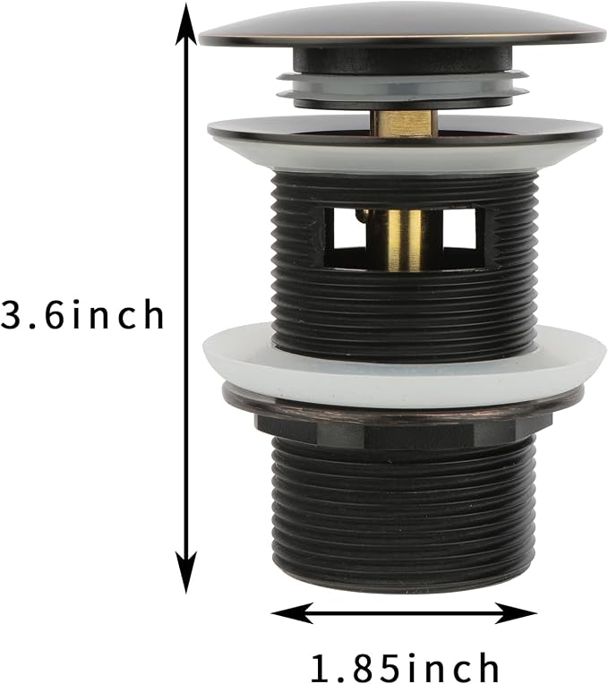 Freestanding Bathtub Drain Pop-up Stopper, Suitable - Image 2