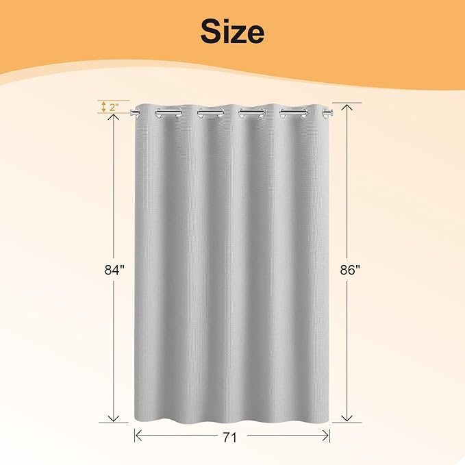River Dream Extra Long No Hook Shower Curtain - Image 7