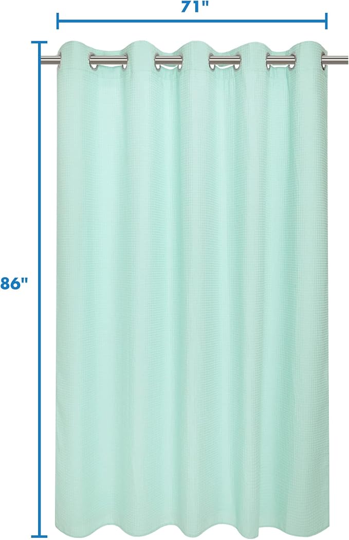 River Dream Hotel Grade No Hooks Needed Shower Curtain - Image 7