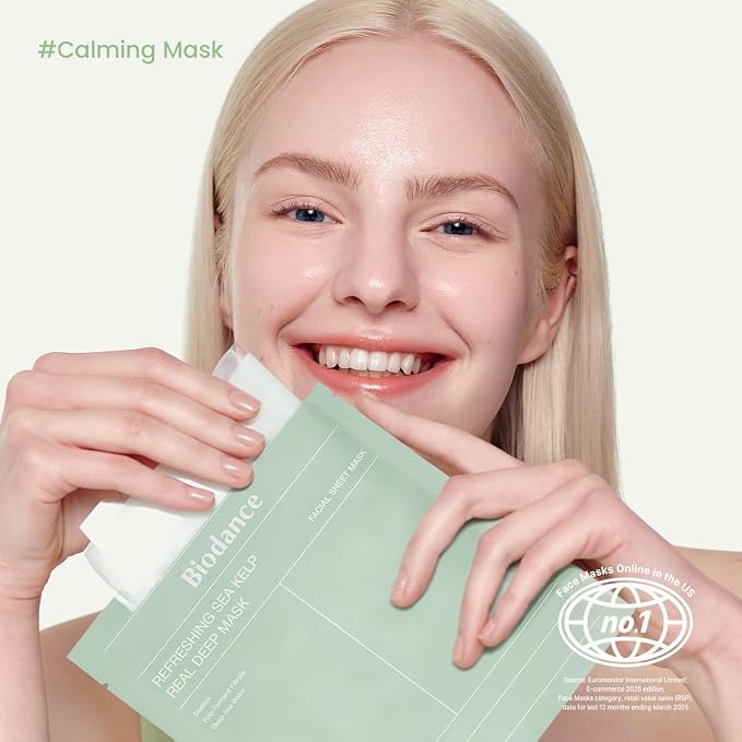 BIODANCE Refreshing Sea kelp Real Deep Mask, Overnight Hydrogel Mask, Oil & - Image 2