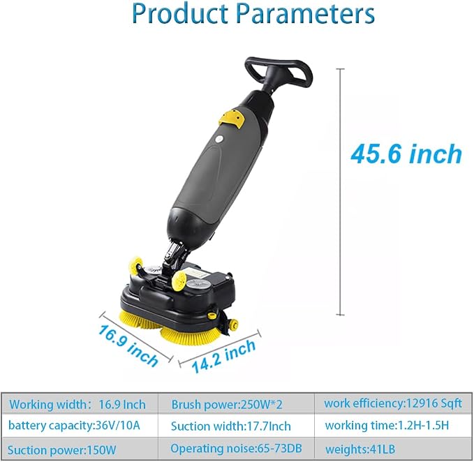 Professional-Grade Mini Floor Scrubber Ultra-Compact & Portable Cordless Design - Image 6